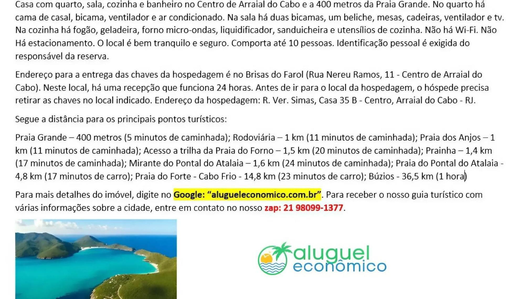 Casa - Centro - Arraial Do Cabo - Aluguel Economico Villa Buitenkant foto